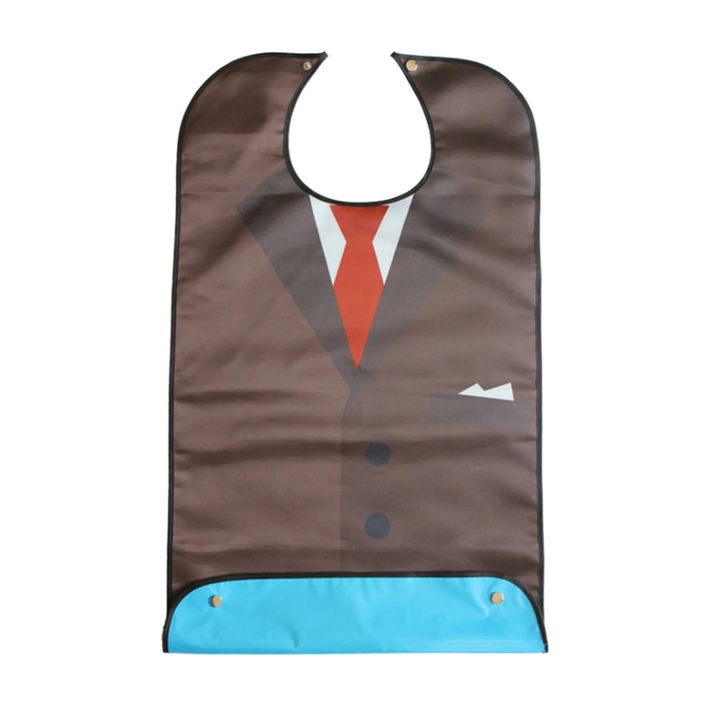 PVC Printing Cotton Adjustable Bib Protecor Crumb Waterproof Anti-oil Reusable Waterproof Elder Disability Wear Mealtime Bib