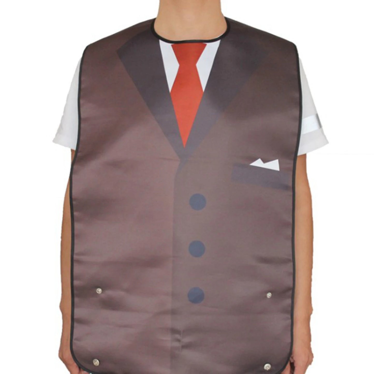 PVC Printing Cotton Adjustable Bib Protecor Crumb Waterproof Anti-oil Reusable Waterproof Elder Disability Wear Mealtime Bib