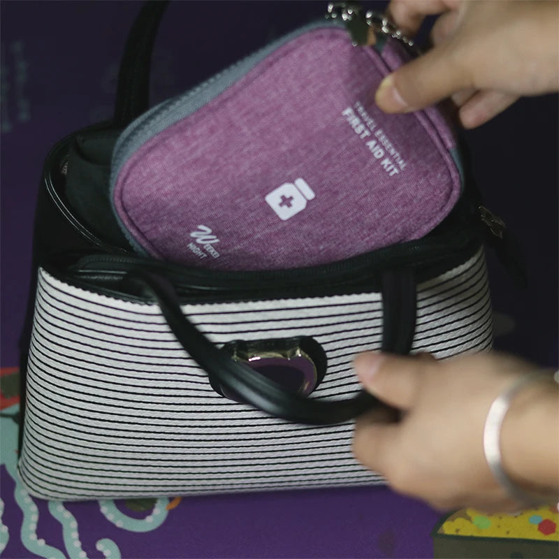 Travel storage bag for medicines Outdoor car pill bag empty first aid bag Household organizer for tablets Portable survival kit