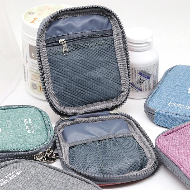 Travel storage bag for medicines Outdoor car pill bag empty first aid bag Household organizer for tablets Portable survival kit
