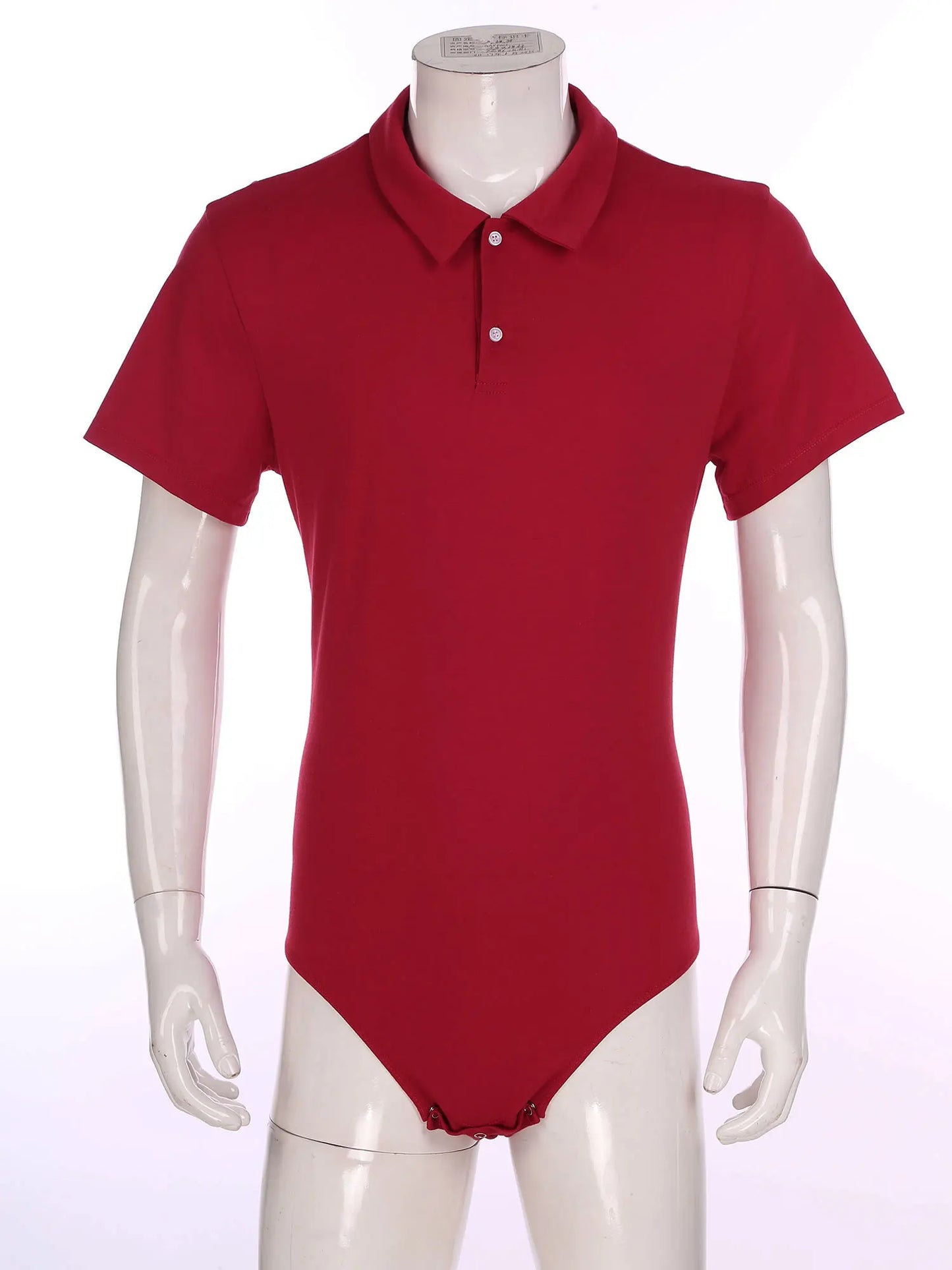 Mens Shirt Bodysuit for Diaper Lovers Adult Babies Short Sleeve Turn-down Collar Swimsuit Press Button Crotch Romper Pajamas