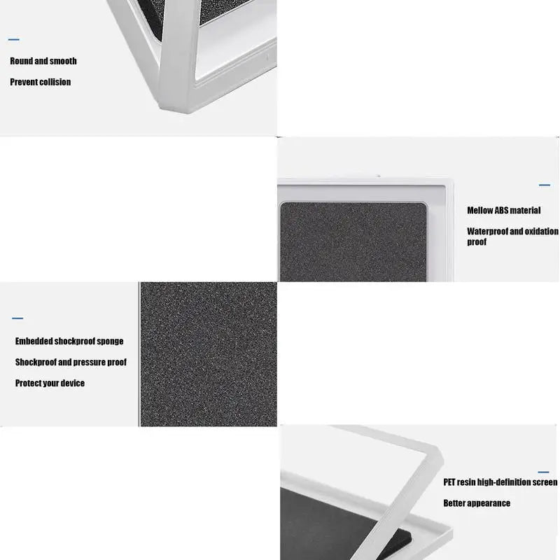 Wall Mount Shower Tablet Holder 180 Degree Rotation Waterproof Tablet Holder Bathroom Tablet Case Touchable Anti-Fog Screen