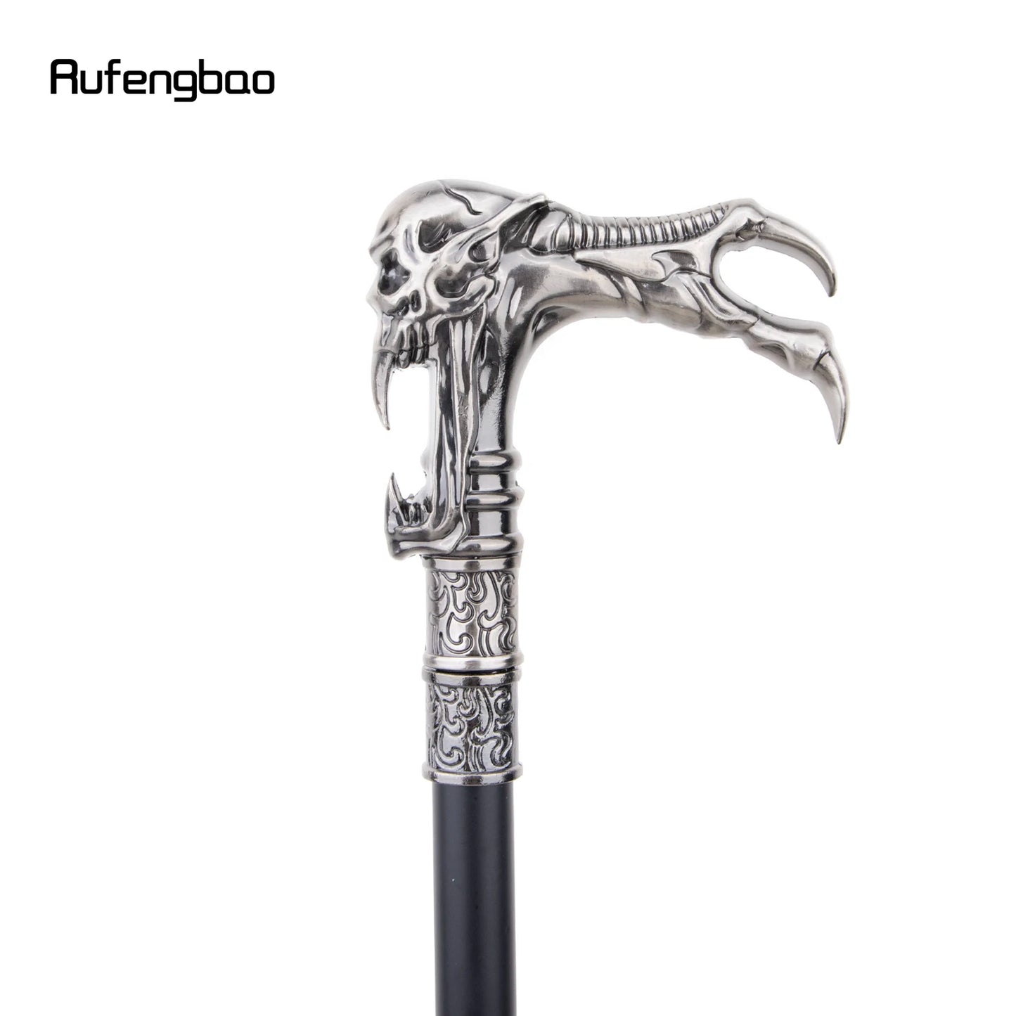 Ghost Skull Head Walking Stick with Hidden Plate Self Defense Fashion Cane Plate Halloween Cosplay Crosier Vampire Stick 93cm