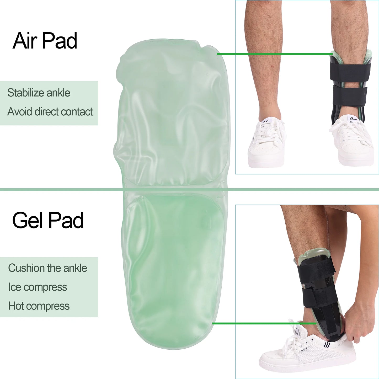 Active T2 Ankle Brace, Black Support for Men & Women, Braces for Sprains, Stability, Volleyball, Cheerleading,