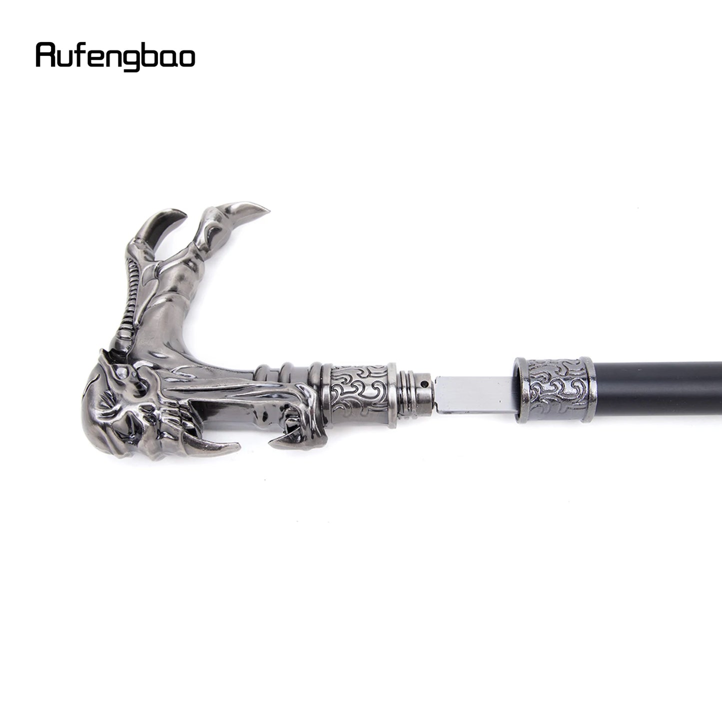 Ghost Skull Head Walking Stick with Hidden Plate Self Defense Fashion Cane Plate Halloween Cosplay Crosier Vampire Stick 93cm