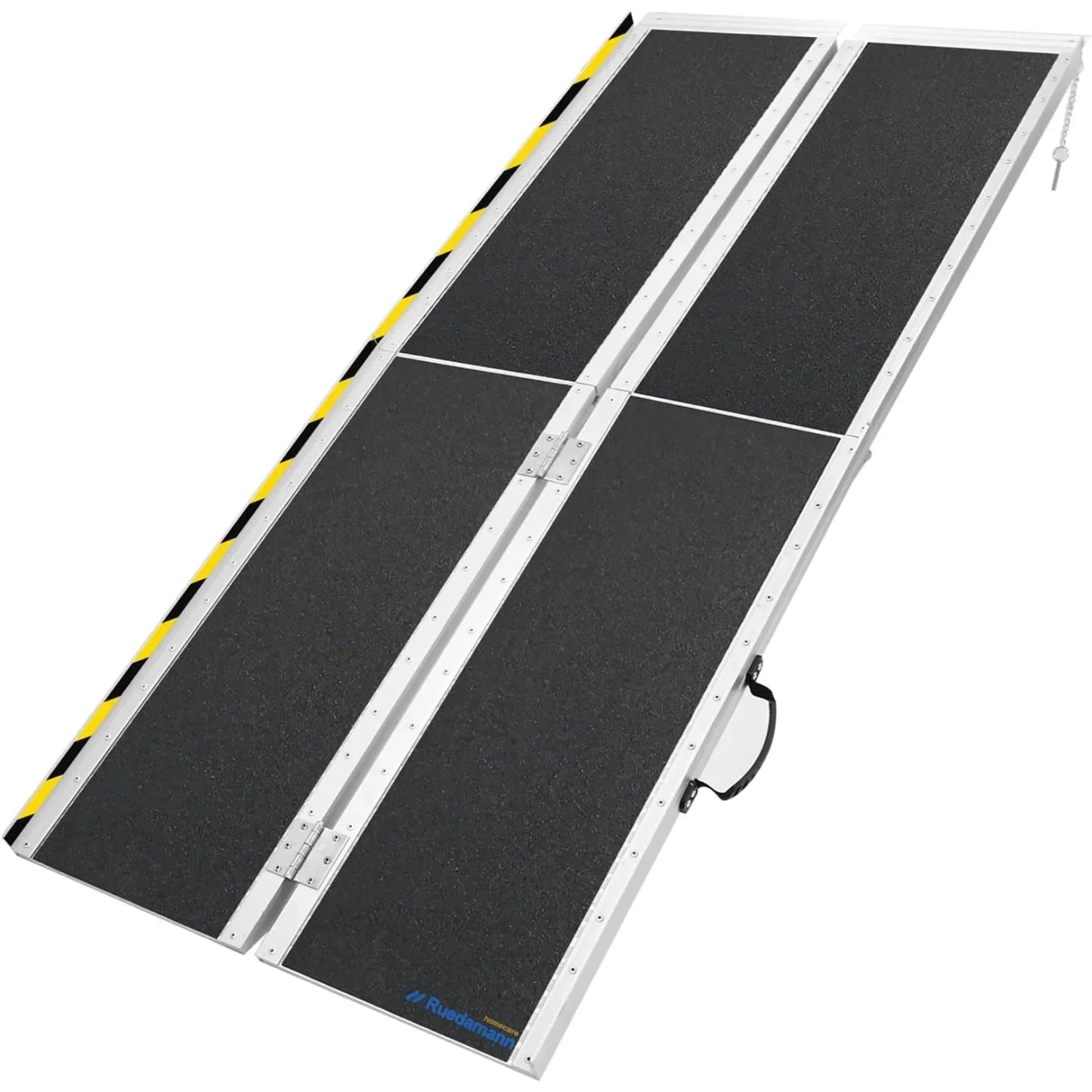 US 6'L × 29" W Wheelchair Ramp, 600Lbs Capacity, Non-Slip Threshold Ramp, Portable Aluminum Folding