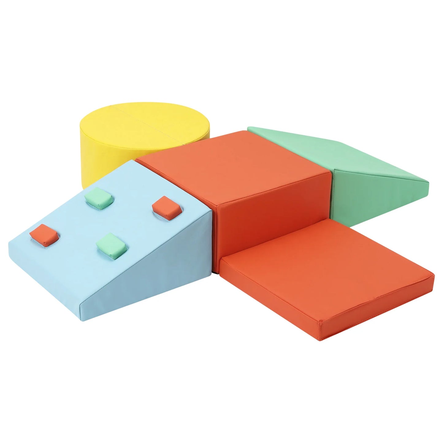 Foam Climbing Blocks for Toddlers and Preschoolers - Soft Climbing Indoor Set - Active Play Set for Climbing, Crawling 5PCS