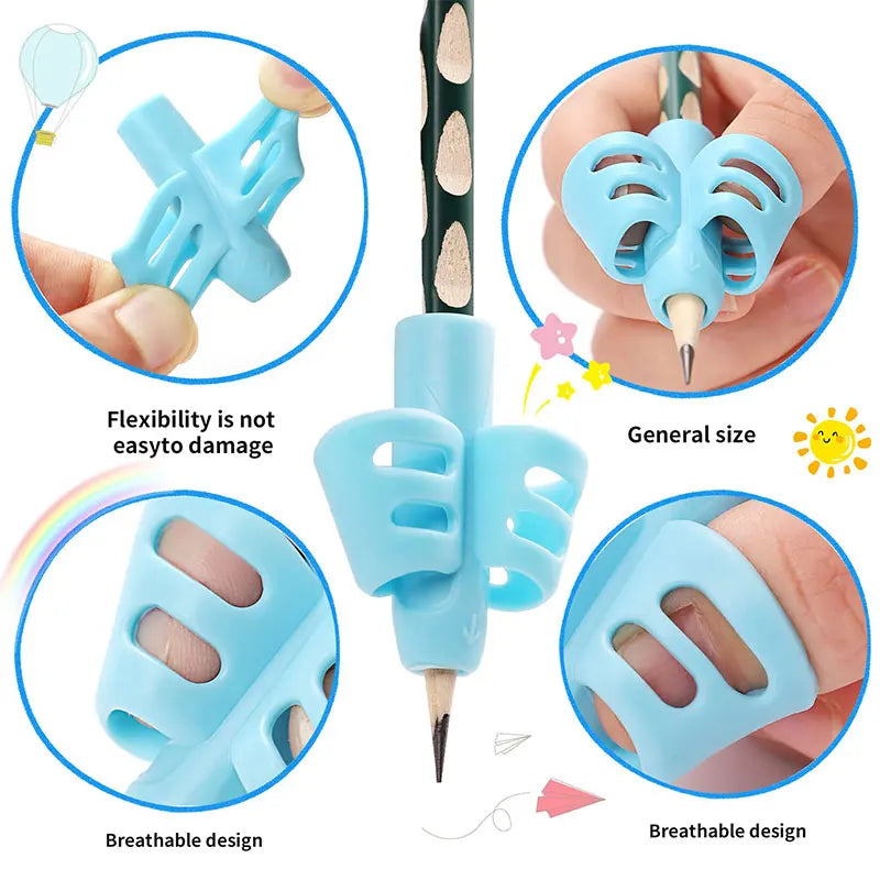 10Pcs Pen Grips for Kids Handwriting Correction Posture Writing Aid for Toddler Students Preschoolers Children Special Needs