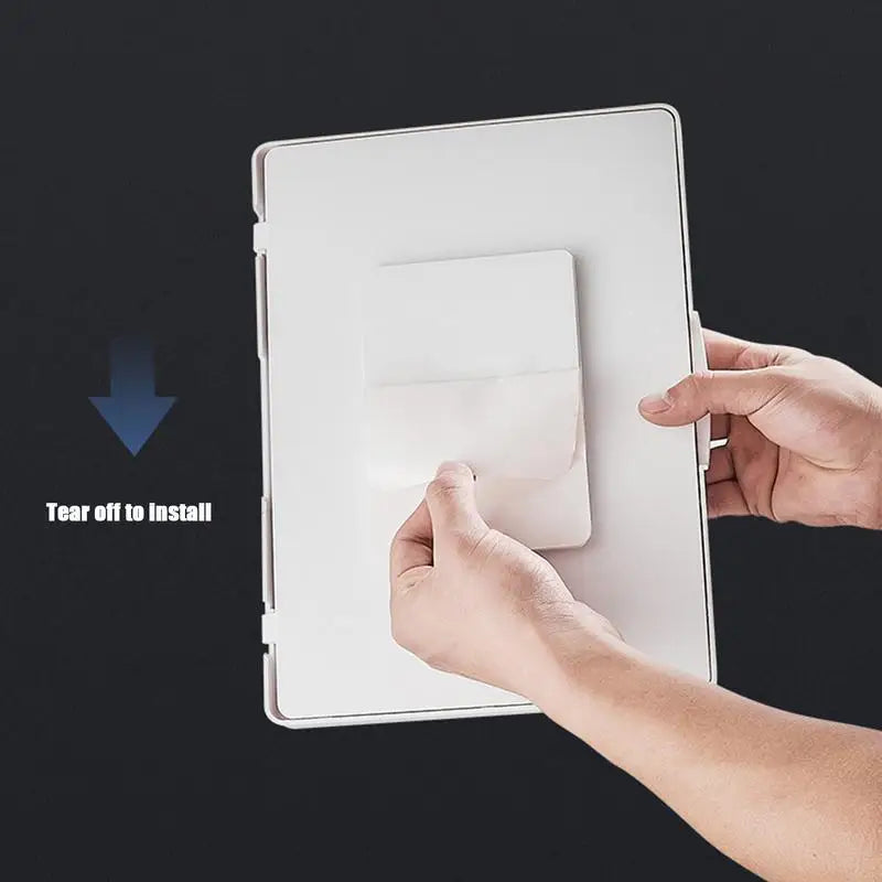 Wall Mount Shower Tablet Holder 180 Degree Rotation Waterproof Tablet Holder Bathroom Tablet Case Touchable Anti-Fog Screen