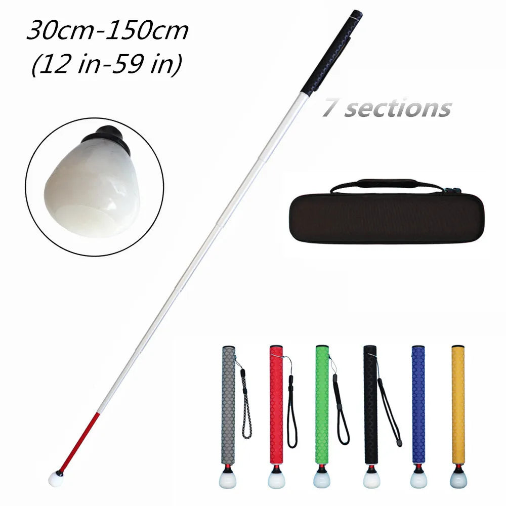 Aluminum Telescopic Blind Cane with Rolling Tip 30cm-150cm (12 inch-59 inch), with 2 Tips