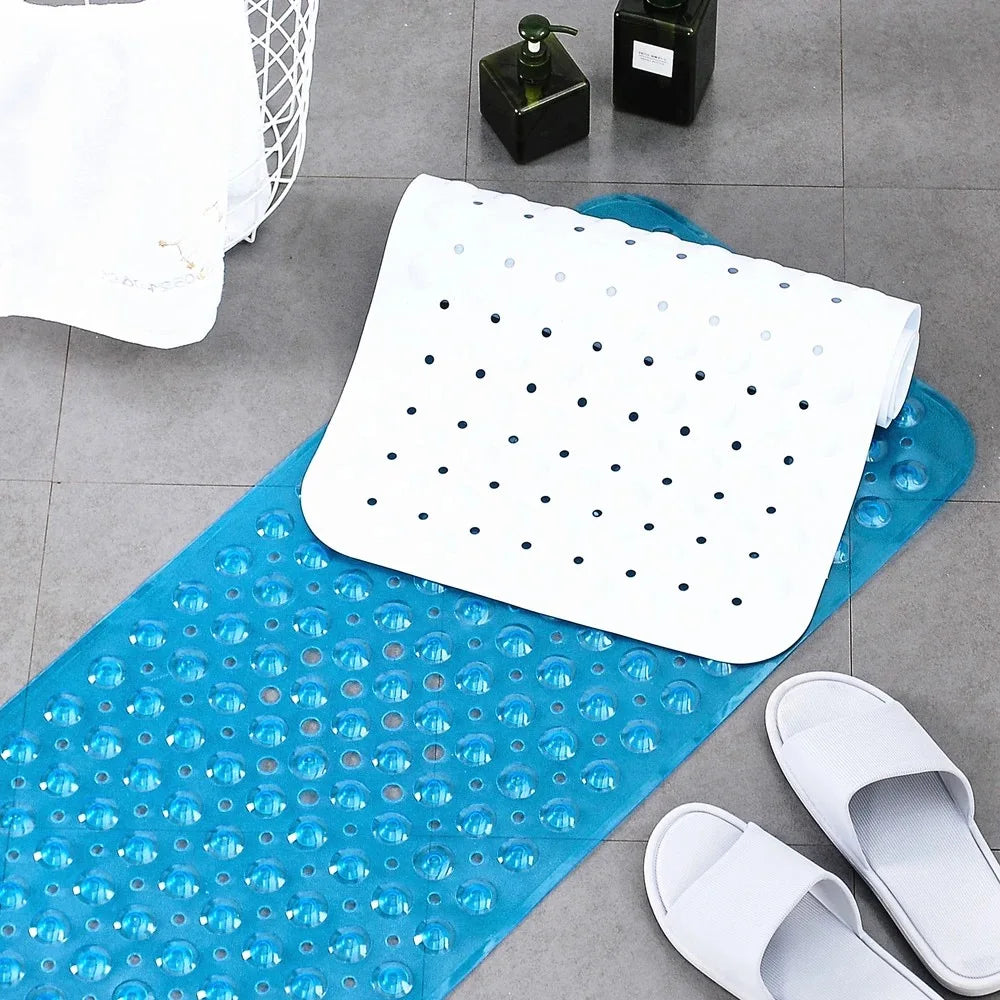 Extra Long Bath Mat Massage 40X100CM PVC Shower Bathtub Mats Non Slip Suction Cup Bathroom Floor Mat for Kids/Elderly /Disabled