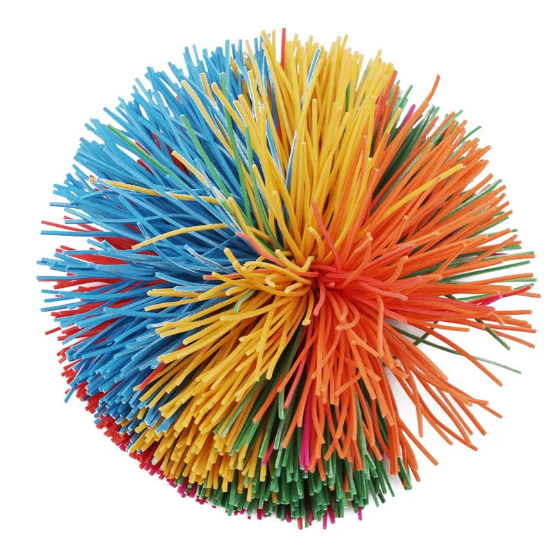 New Anti-Stress 6cm/9cm Rainbow Fidget Sensory Koosh Ball Kids Funny Stretchy Ball Stress Relief Kids Autism Special Needs