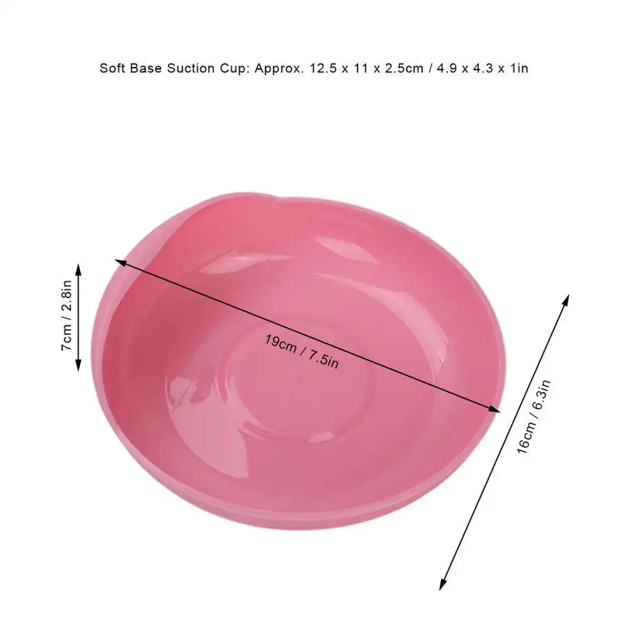 Spill-Proof Plate with Suction Cup Base- Disabled Non-Slip Tableware Bowl Red Auxiliary Tableware Solid Feeding Dish