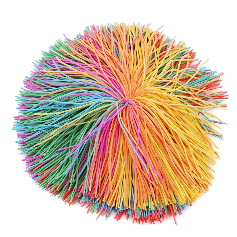 New Anti-Stress 6cm/9cm Rainbow Fidget Sensory Koosh Ball Kids Funny Stretchy Ball Stress Relief Kids Autism Special Needs