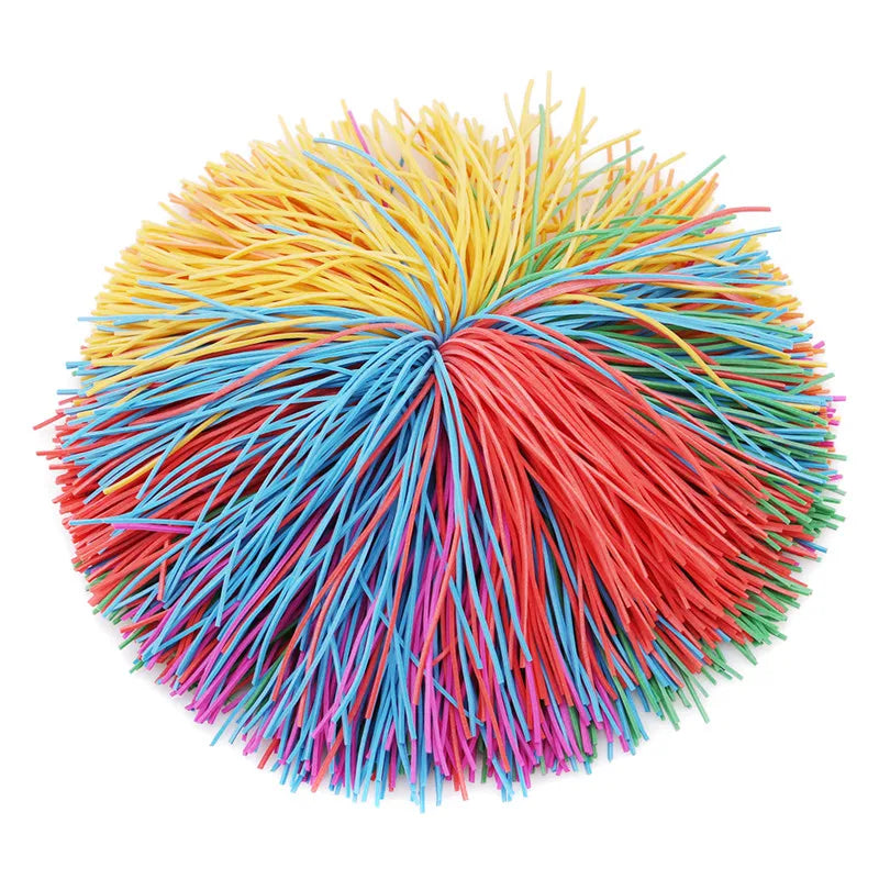 New Anti-Stress 6cm/9cm Rainbow Fidget Sensory Koosh Ball Kids Funny Stretchy Ball Stress Relief Kids Autism Special Needs