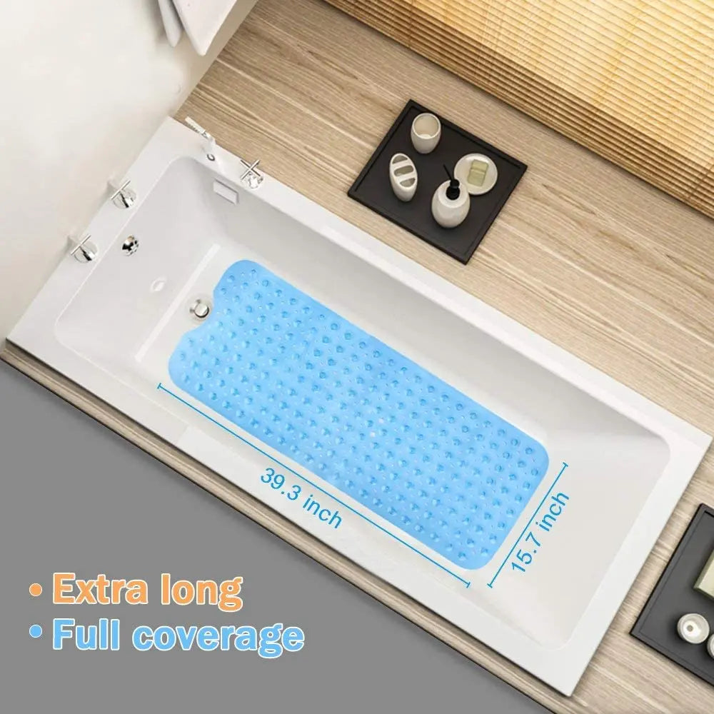 2021 New PVC Large Bath Mat Massage 40X100CM Safety Shower Bathtub Mats Non Slip Bathroom Floor Mat for Kids/Elderly /Disabled