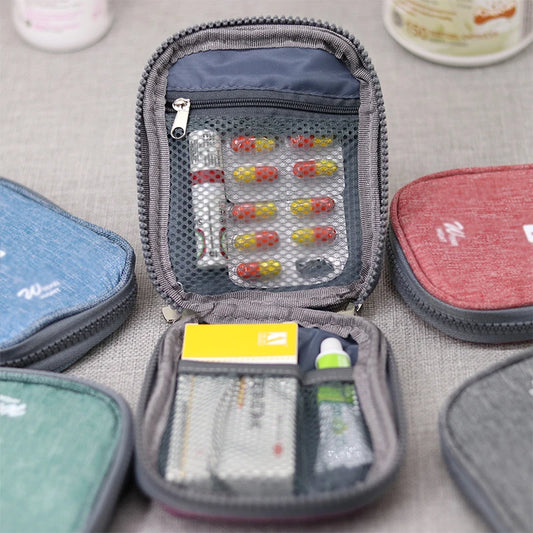 Travel storage bag for medicines Outdoor car pill bag empty first aid bag Household organizer for tablets  Portable survival kit