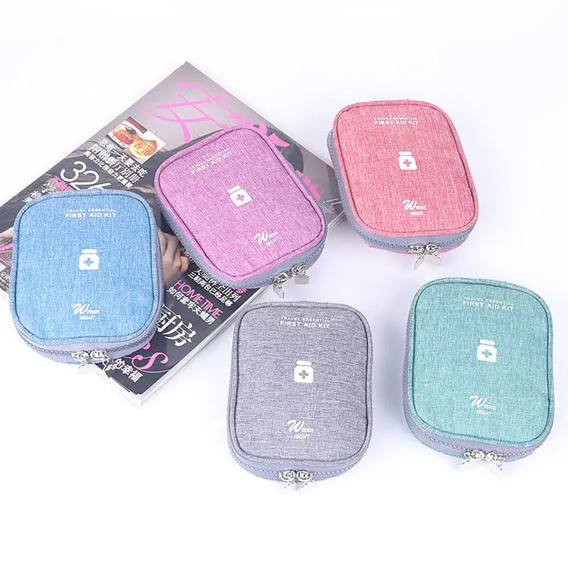 Travel storage bag for medicines Outdoor car pill bag empty first aid bag Household organizer for tablets  Portable survival kit