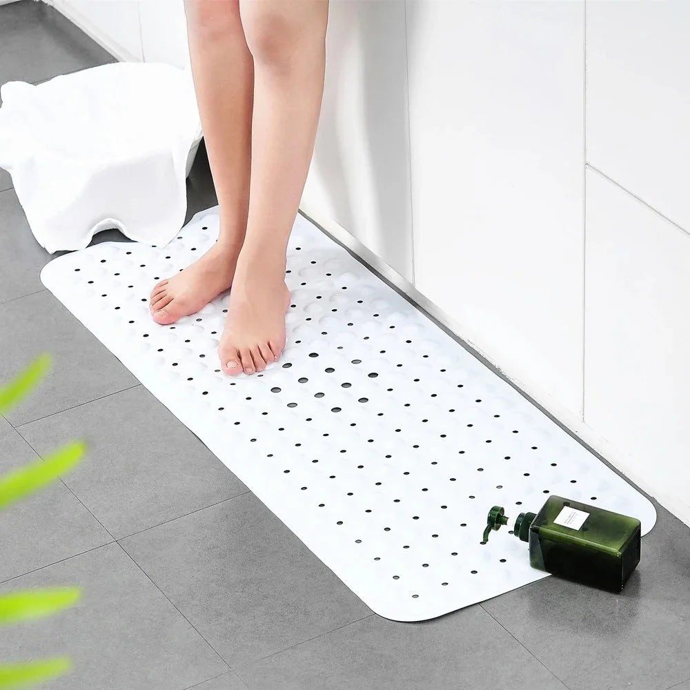 Extra Long Bath Mat Massage 40X100CM PVC Shower Bathtub Mats Non Slip Suction Cup Bathroom Floor Mat for Kids/Elderly /Disabled