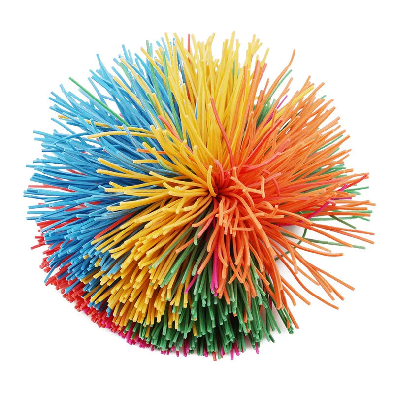 New Anti-Stress 6cm/9cm Rainbow Fidget Sensory Koosh Ball Kids Funny Stretchy Ball Stress Relief Kids Autism Special Needs