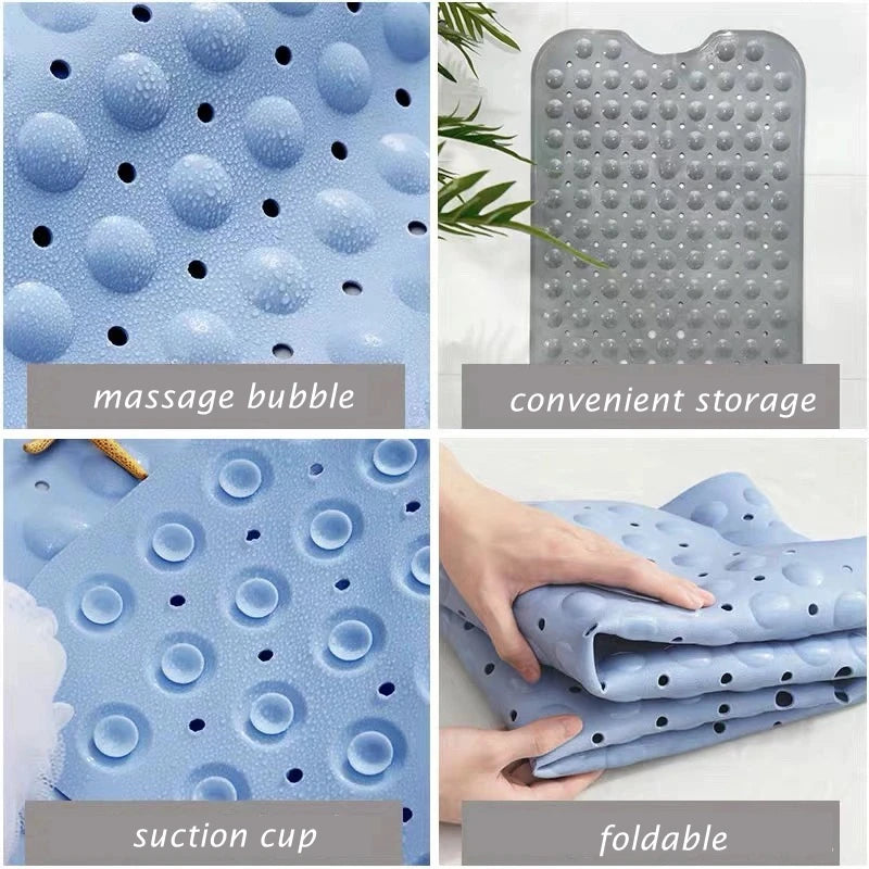 Extra Long Bath Mat Massage 40X100CM PVC Shower Bathtub Mats Non Slip Suction Cup Bathroom Floor Mat for Kids/Elderly /Disabled