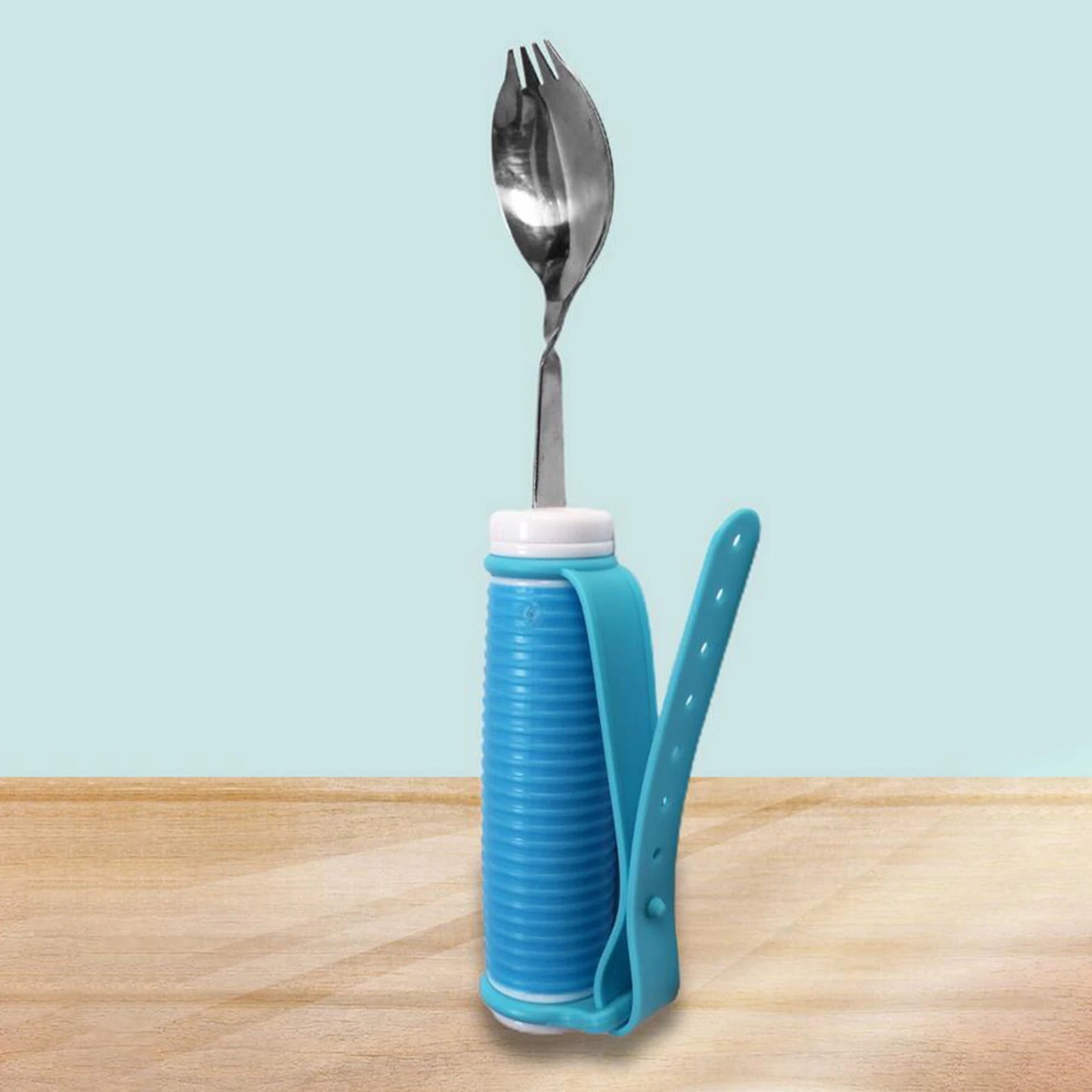 Easy Grip Spoon Fork Caring Utensils Anti-Shake 360 Rotating Spoon Stainless Steel Eating for Tremors Handicapped