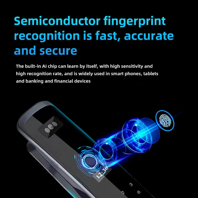 3D Face Recognition Intelligent Lock Remote Video Call Fingerprint Password Lock Digital Door Lock Electronic Lock