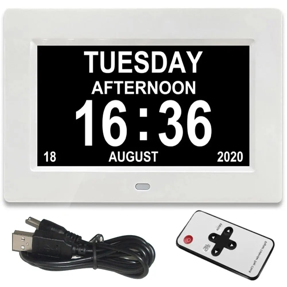 12 Alarms LED Calendar Clock with Multi-languages to Display. Reminding Work and Plans. A Medicine Time Reminder for the Elders.