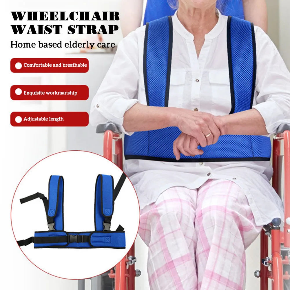 Wheelchair Waist Strap Belt Breathable Elderly Wheelchair Anti-Fall Azimuth Support Fixing Straps Nursing Band For Elderly