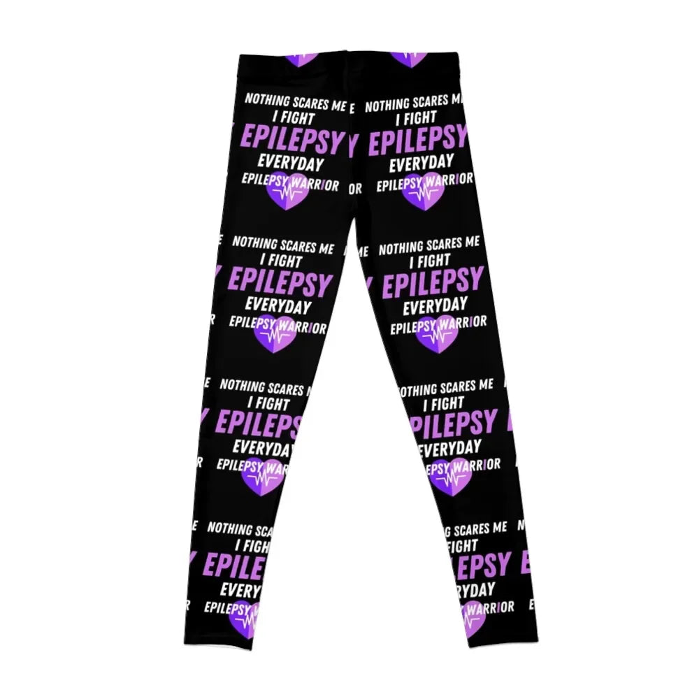 end epilepsy for a seizure free life and wear purple for epilepsy warriors and epilepsy fighters Leggings