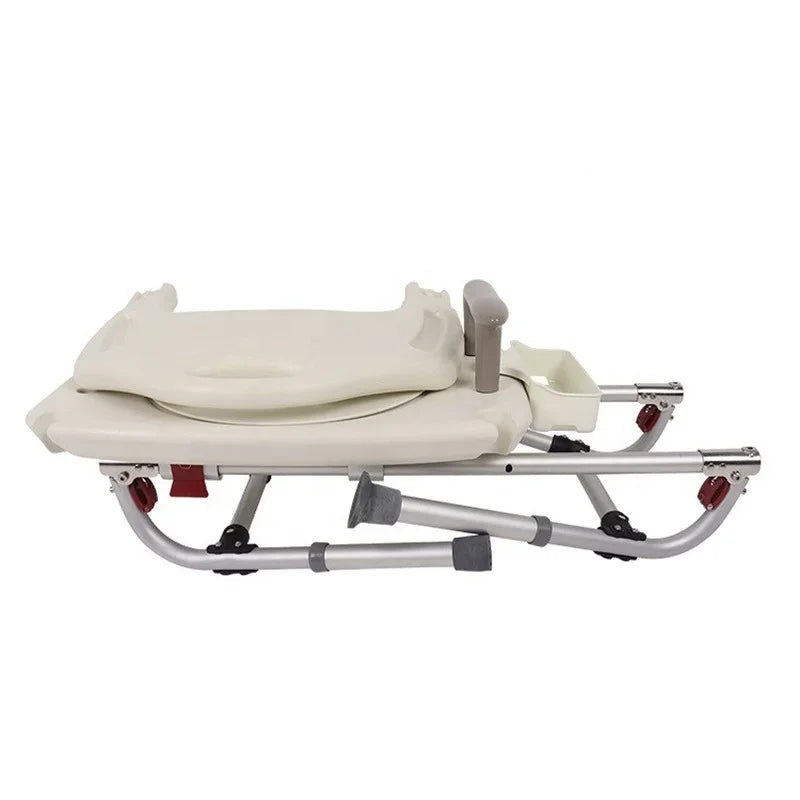 For Bathroom Supplies Swivel Shower Seat Sliding Transfer Bench Aluminum Folding Tub Bath Chairs for Disabled