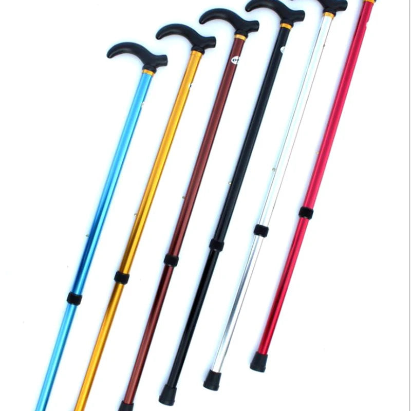 75-90cm Adjustable Walking Stick 2 Section Stable Anti-Skid Aluminum Alloy Cane Crutch for Old Man Hiking Stick Walking Stick