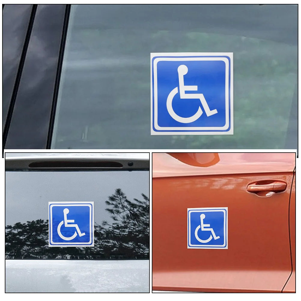 6 Sheets Disabled Signage for Car Wheelchair Stickers Cars Window Handicapped Tag Parking inside Symbol Labels