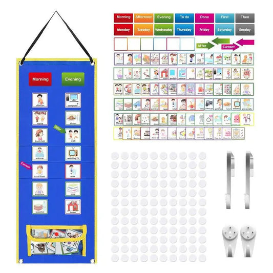 Children Visual Schedule Calendar Chart Autism Learning Materials Kids Visual Behavioral Tool Educational Toys