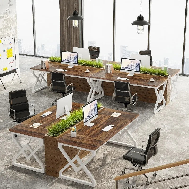 63 Inch Executive Desks, Large Office Computer Desk with Extra Thick Wooden Tabletop and Metal Frame, Simple Writing Table- Meets ADA Recommendations for accessibility dimensions including wheelchairs