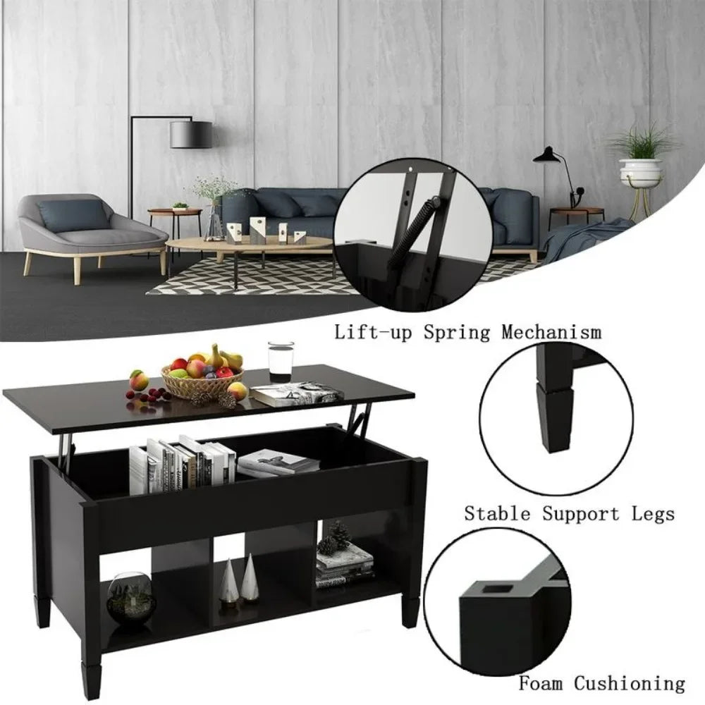 Corner Coffee Tables for Living Room Center Table The Trend Simple and Stylish Lift Top Coffee Table-Black Furniture Luxury Side