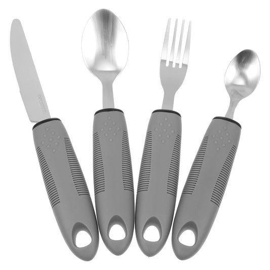 Utensils Adaptive Built Cutlery Up Bendable Spoon Handicapped People Fork Elderly set Parkinsons Non Handle Silverware