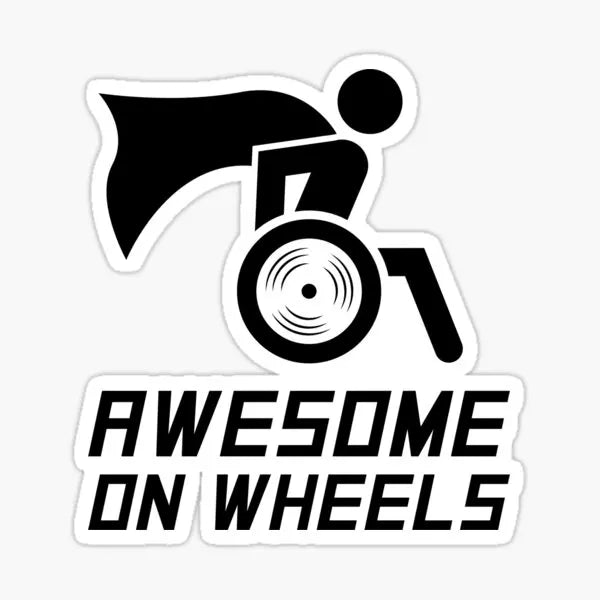 Creative Disabled Wheelchair Sticker Window Vinyl Bicycle Accessories Laptop Car Truck Van Wall Decorate Decals Customizable