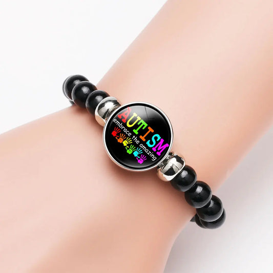 Autism Awarness Puzzle Piece Jigsaw Bead Bracelets Women Men Boy Girl Unisex Fashion Jewelry Drop Shipping