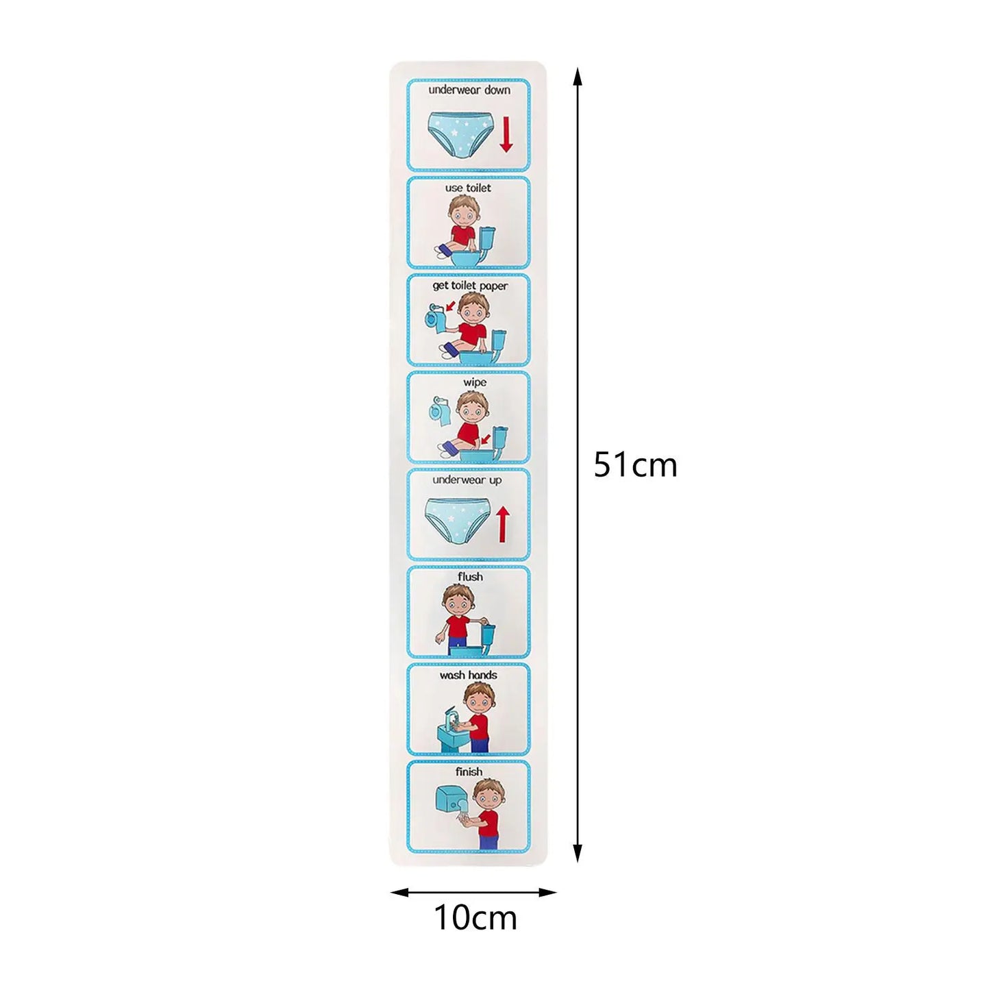 Toilet Training Chart Visual Schedule for Kids for Classroom Girls Boys Home