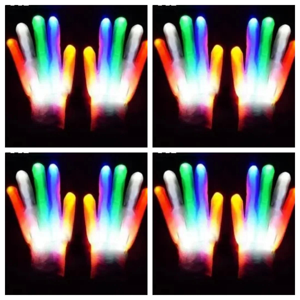 LED, Glowing,  Flashing Skull Gloves, Stage Costume Supplies, Sensory Toy