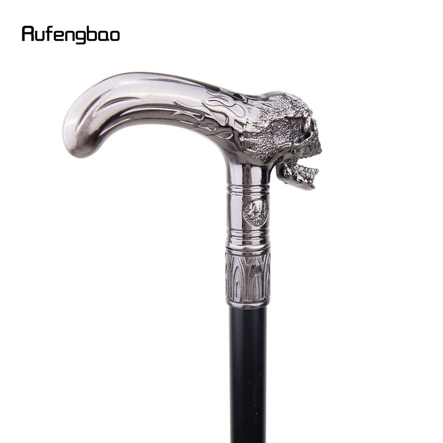 Skull Head Walking Stick with Hidden Plate Self Defense Fashion Cane Plate Cosplay Crosier Stick 93cm