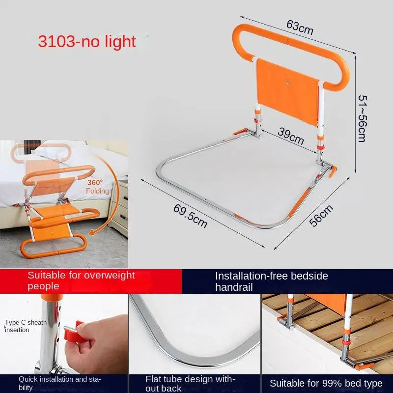 Bedside Handrail for Elderly Disabled Stand Up Assistance Home Portable Foldable Safety Anti Fall Bedside Handrail Railing