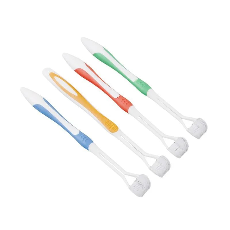 3-Sided Toothbrush Ultrafine Soft Bristle Adult Tooth Brush for Health Special Needs Easier Oral Cleaner Teeth Care