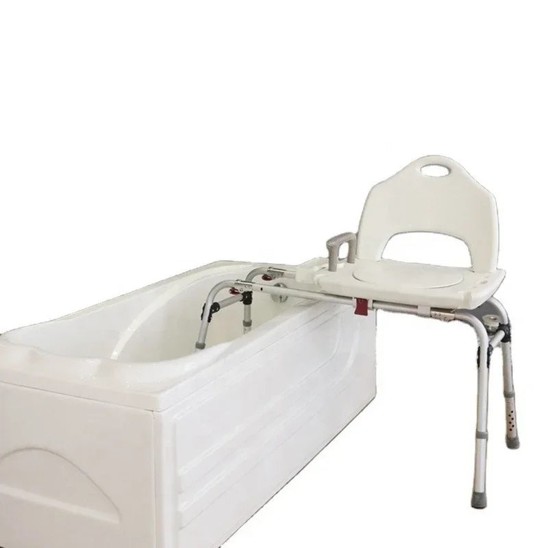 For Bathroom Supplies Swivel Shower Seat Sliding Transfer Bench Aluminum Folding Tub Bath Chairs for Disabled