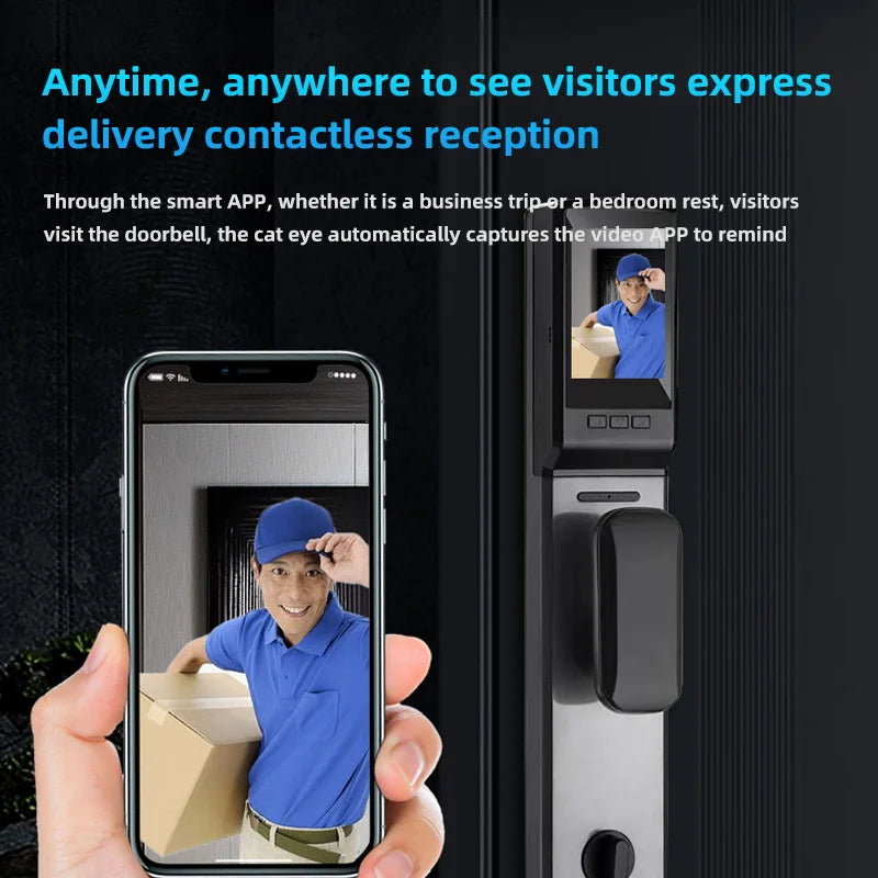 3D Face Recognition Intelligent Lock Remote Video Call Fingerprint Password Lock Digital Door Lock Electronic Lock