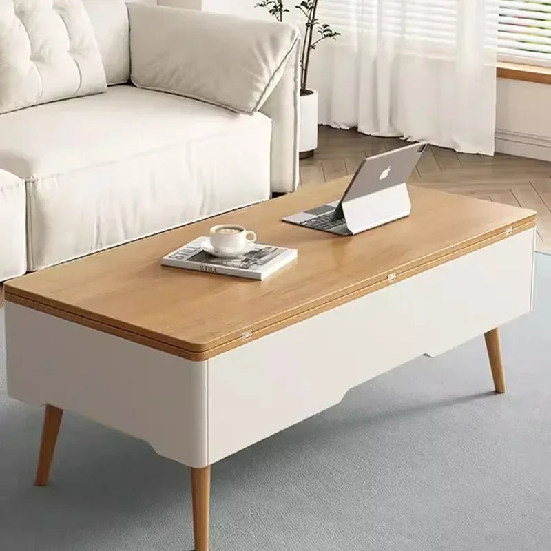 Organizer Lift Up Coffee Table Trau High Nordic Mobile Coffe Table Mesa Lateral Modern Tavolino Salotto Moderno Furniture