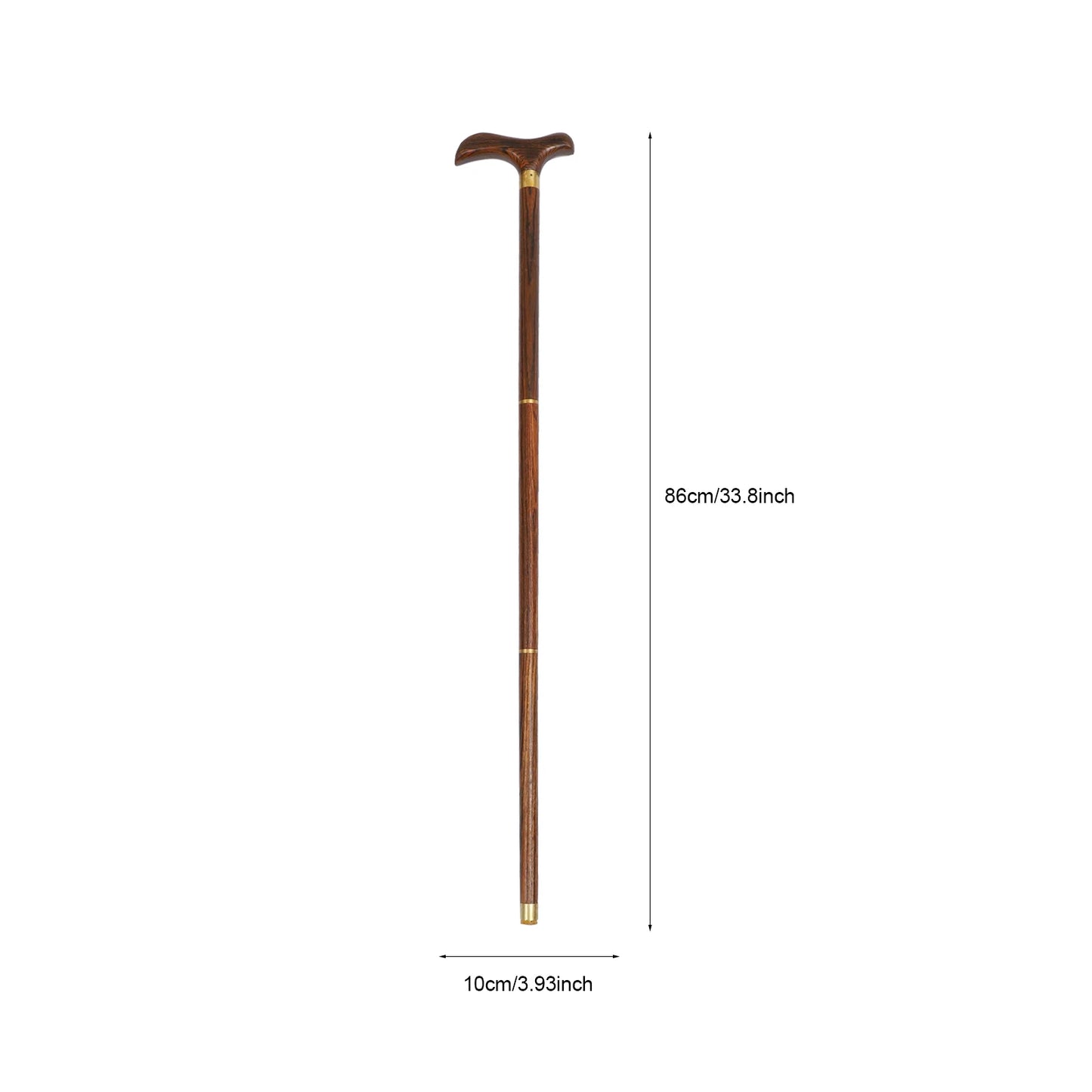 Wood Cane Curved Walking: Mountain Carving Trekking Climbing Canes Pole for Hand Crutch Crutches 87x14cm