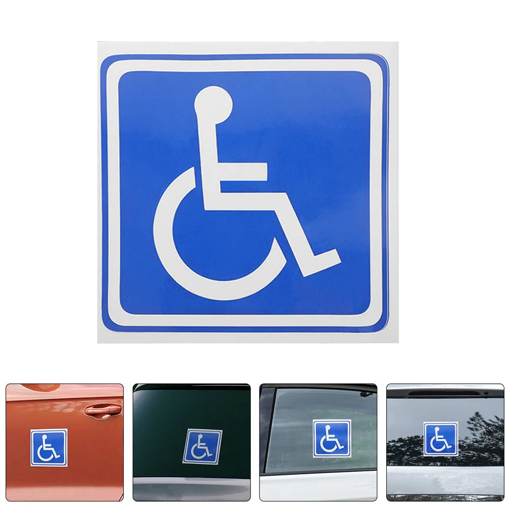 6 Sheets Disabled Signage for Car Wheelchair Stickers Cars Window Handicapped Tag Parking inside Symbol Labels