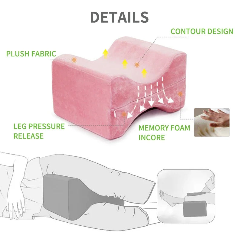 Sleeping Memory Foam Orthopedic Pillow Knee Leg Positioner Pillows Pregnancy Body Knee Side Lying Support Cushion Legs Hip Pain